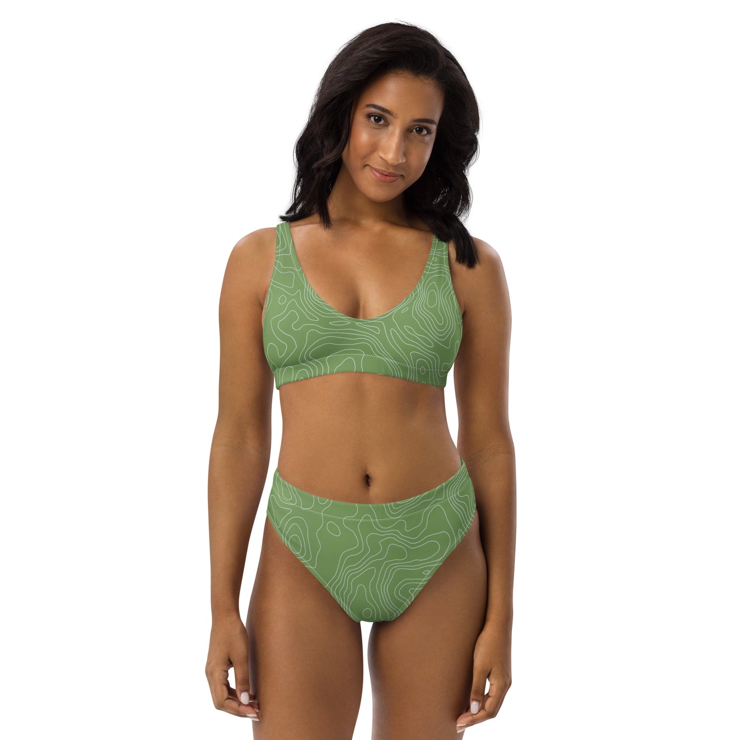 Topographical Recycled high-waisted bikini