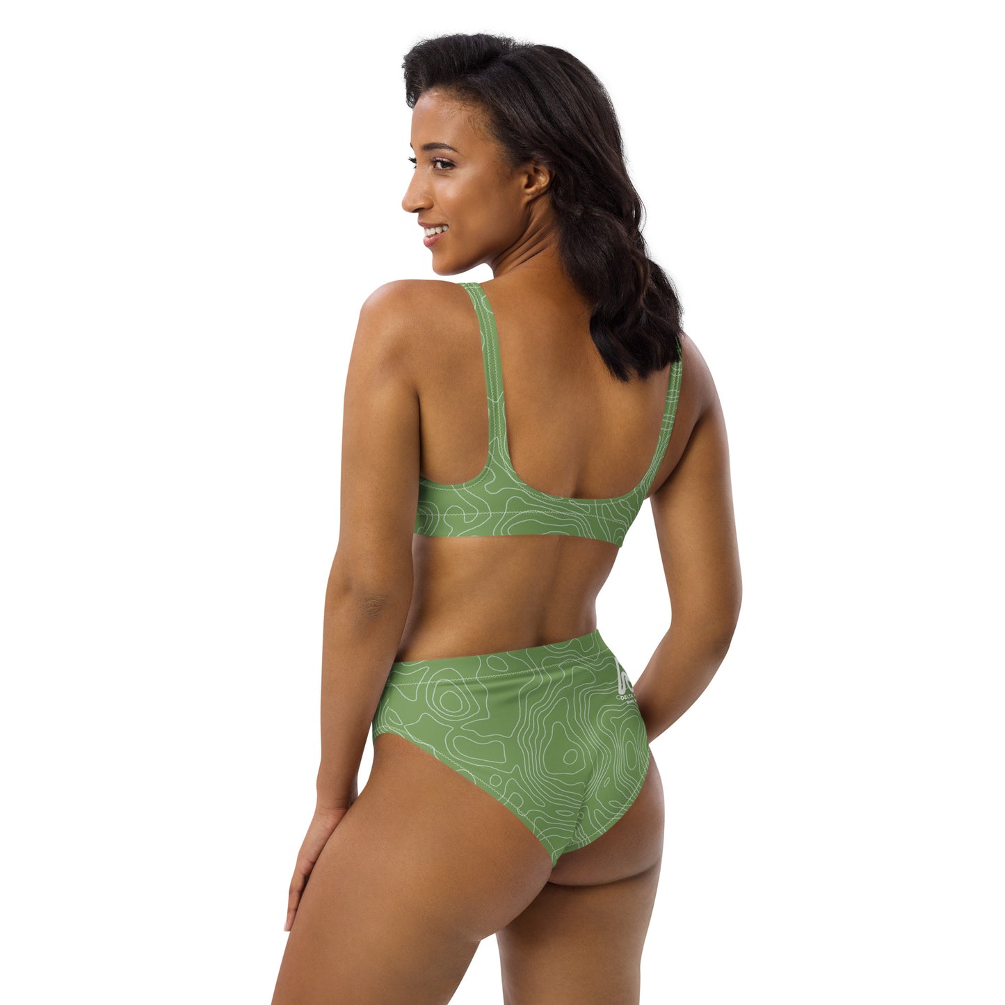Topographical Recycled high-waisted bikini