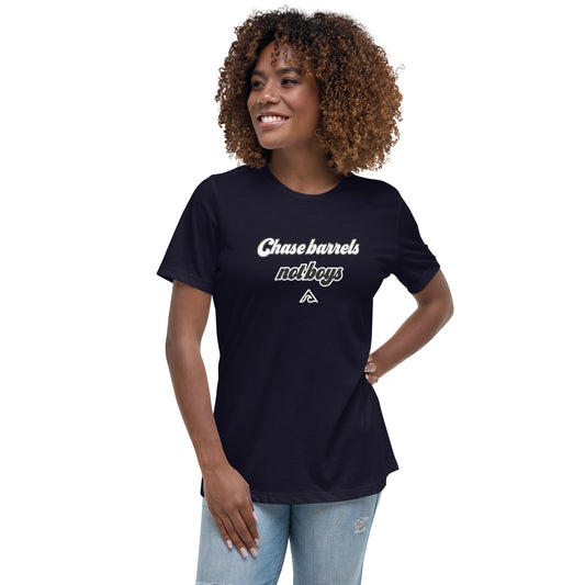 Chase barrels... Women's Relaxed T-Shirt